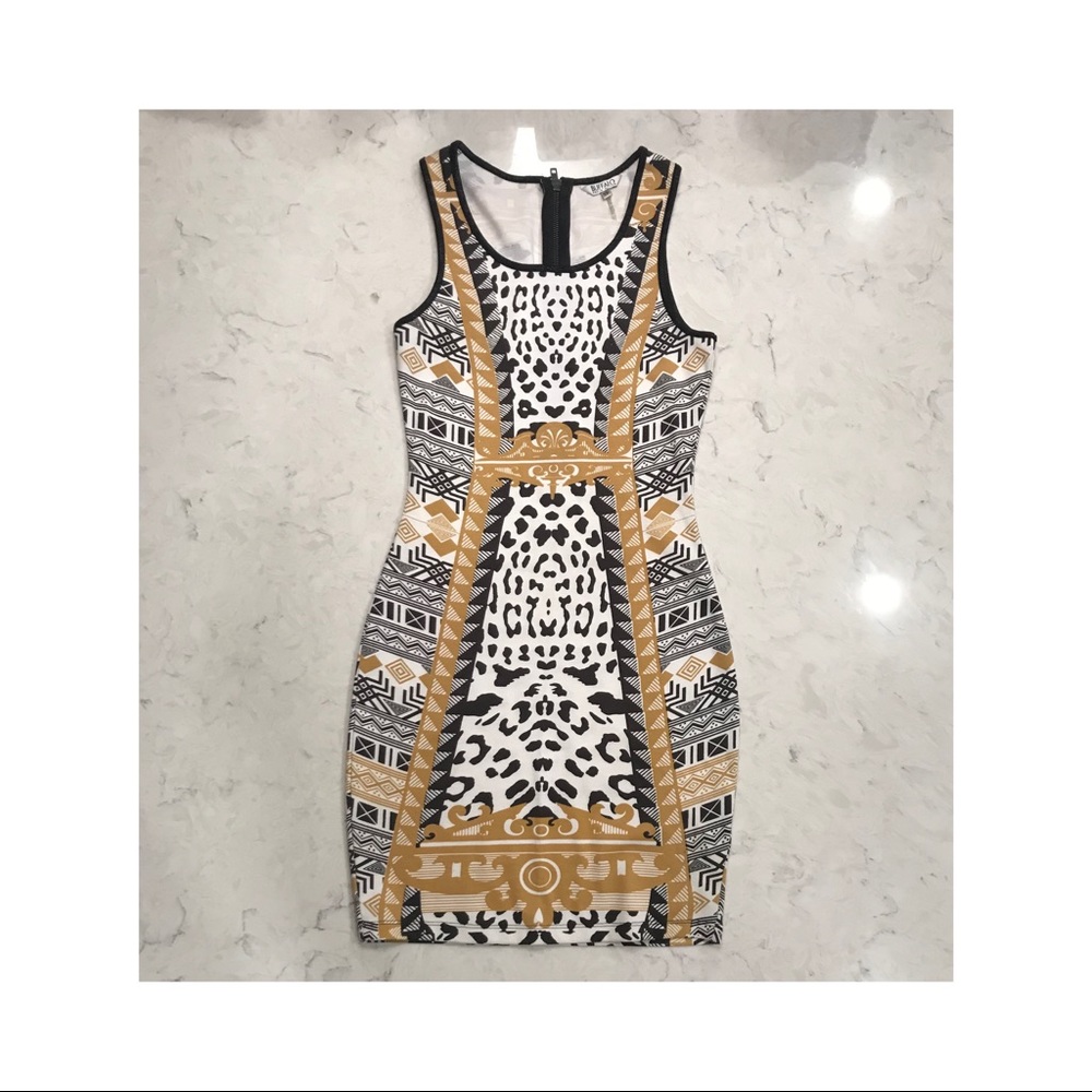 Black/Gold Bodycon Dress